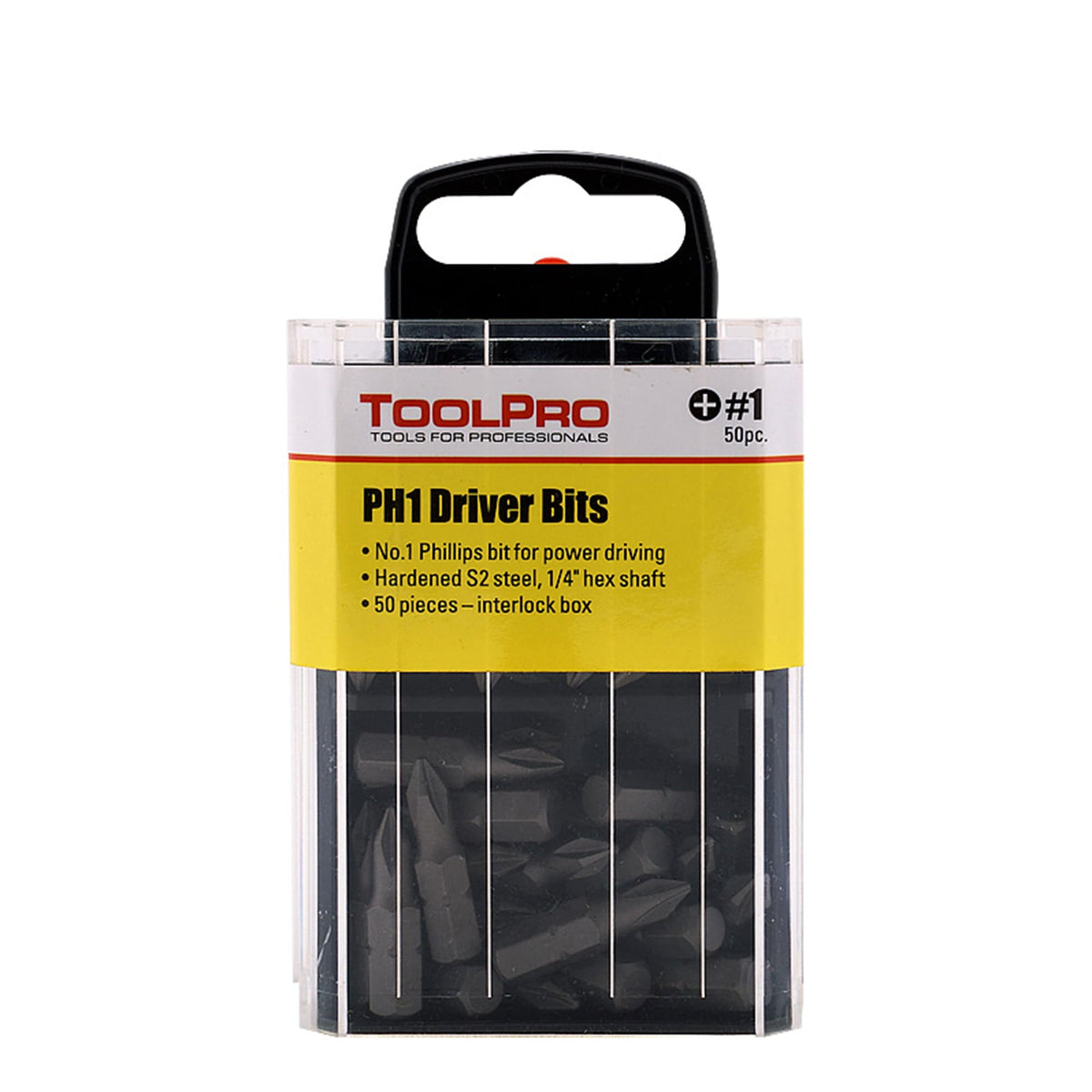 ToolPro Driver Bit with Interlocking Box - 50 Piece