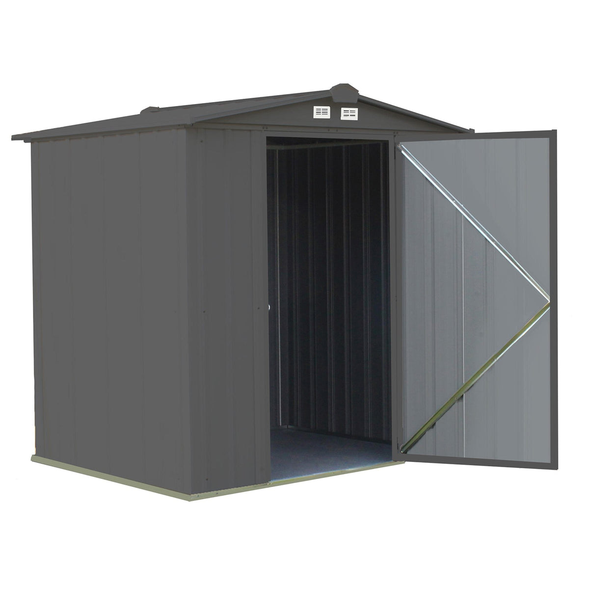 EZEE Shed, 6x5, Low Gable, 65 in walls, Charcoal Gray