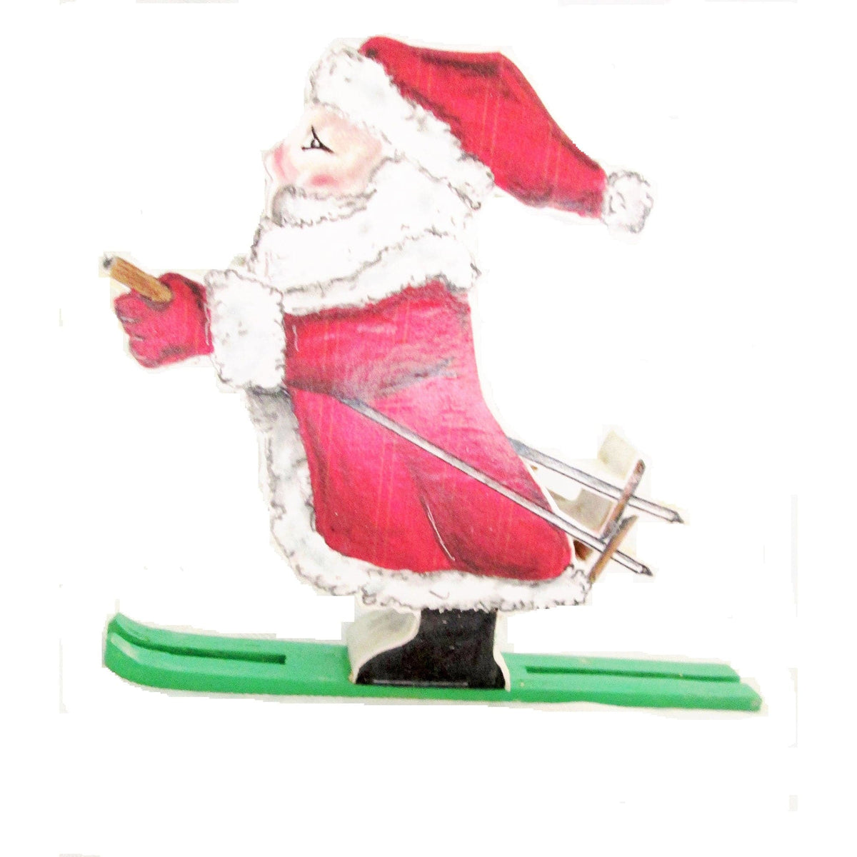 Santa on Skis Woodworking Pattern and Picture