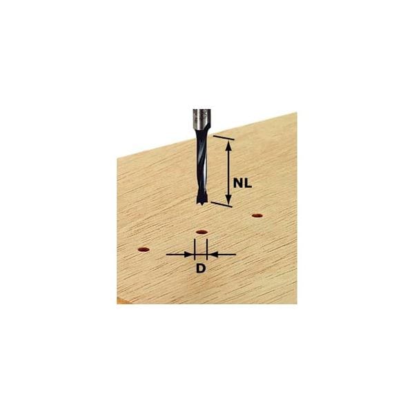 Dowel Drill Bit HW - 30 mm CL x 53.5 mm OAL