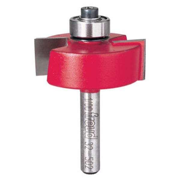 32-502 4 Piece Rabbeting Router Bit Set With Bearings 1/4" Shank