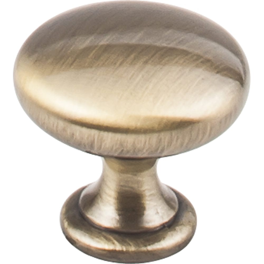 Madison Knob, 1-3/16" Dia., Brushed Antique Brass