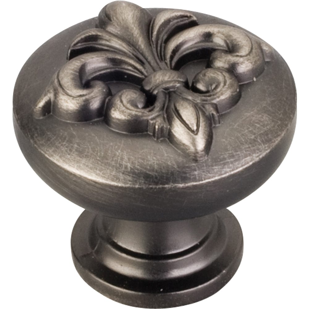 Lafayette Fleur-de-lis Knob, 1-3/8" Dia., Brushed Pewter