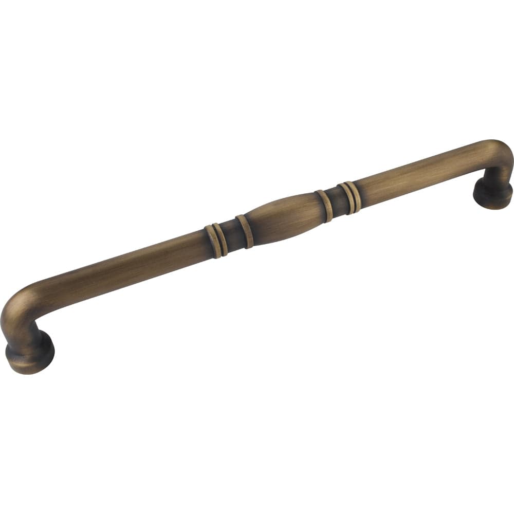 Durham Appliance Handle, 12" C/C, Antique Brushed Satin Brass