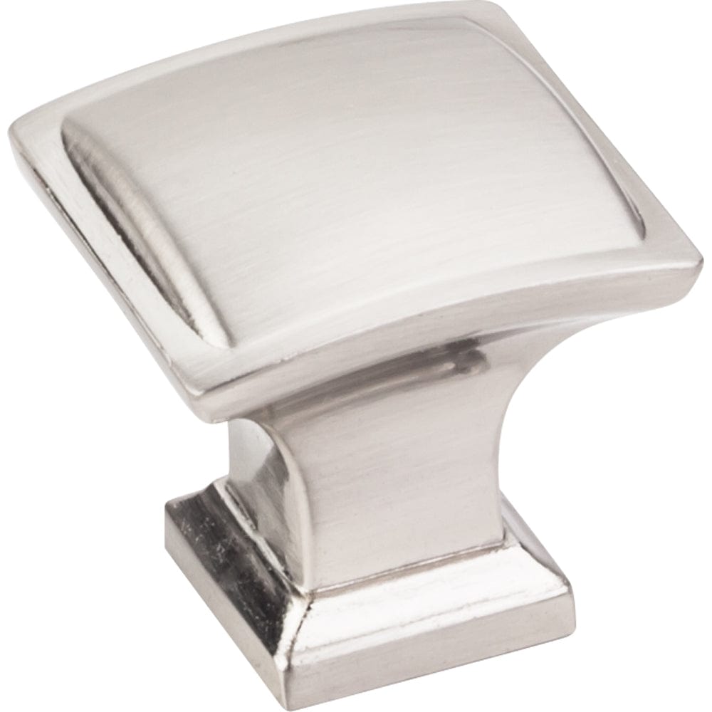 Annadale Square Pillow Top Knob, 1-1/4" O.L., Satin Nickel