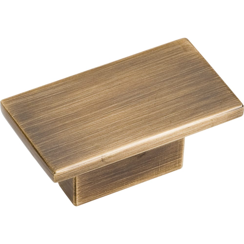 Mirada Knob, 1-9/16" O.L.,, Antique Brushed Satin Brass