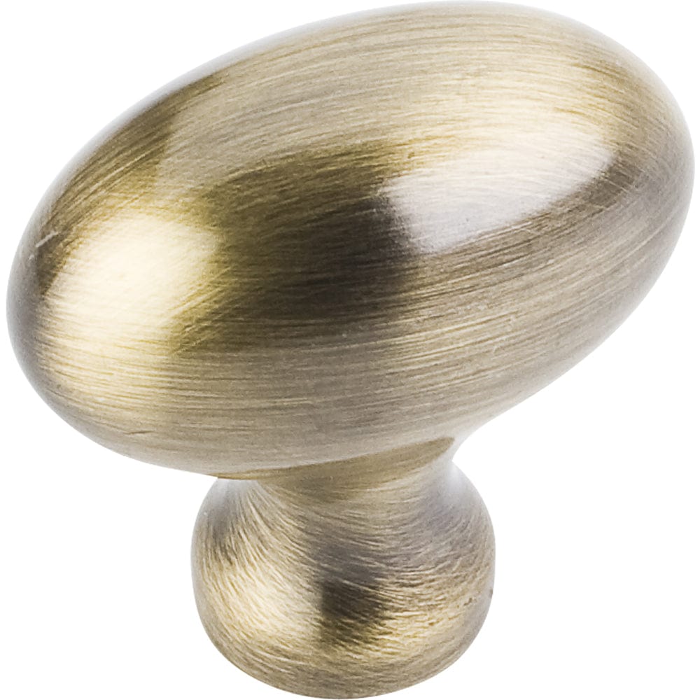 Lyon Knob, 1-9/16" O.L., Brushed Antique Brass