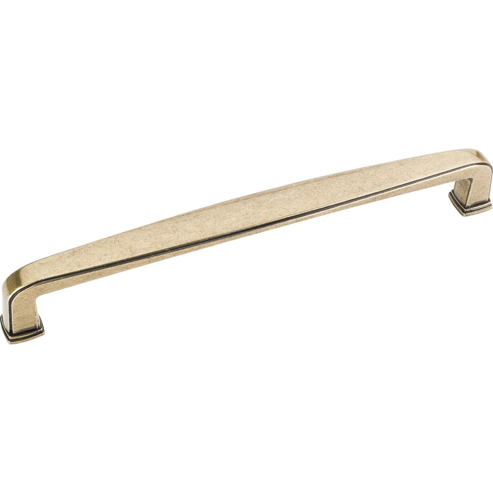 Milan 1 Plain Square Pull, 160 mm C/C, Distressed Antique Brass