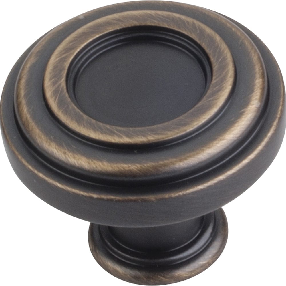 Lafayette Knob, 1-3/8" Dia., Antique Brushed Satin Brass