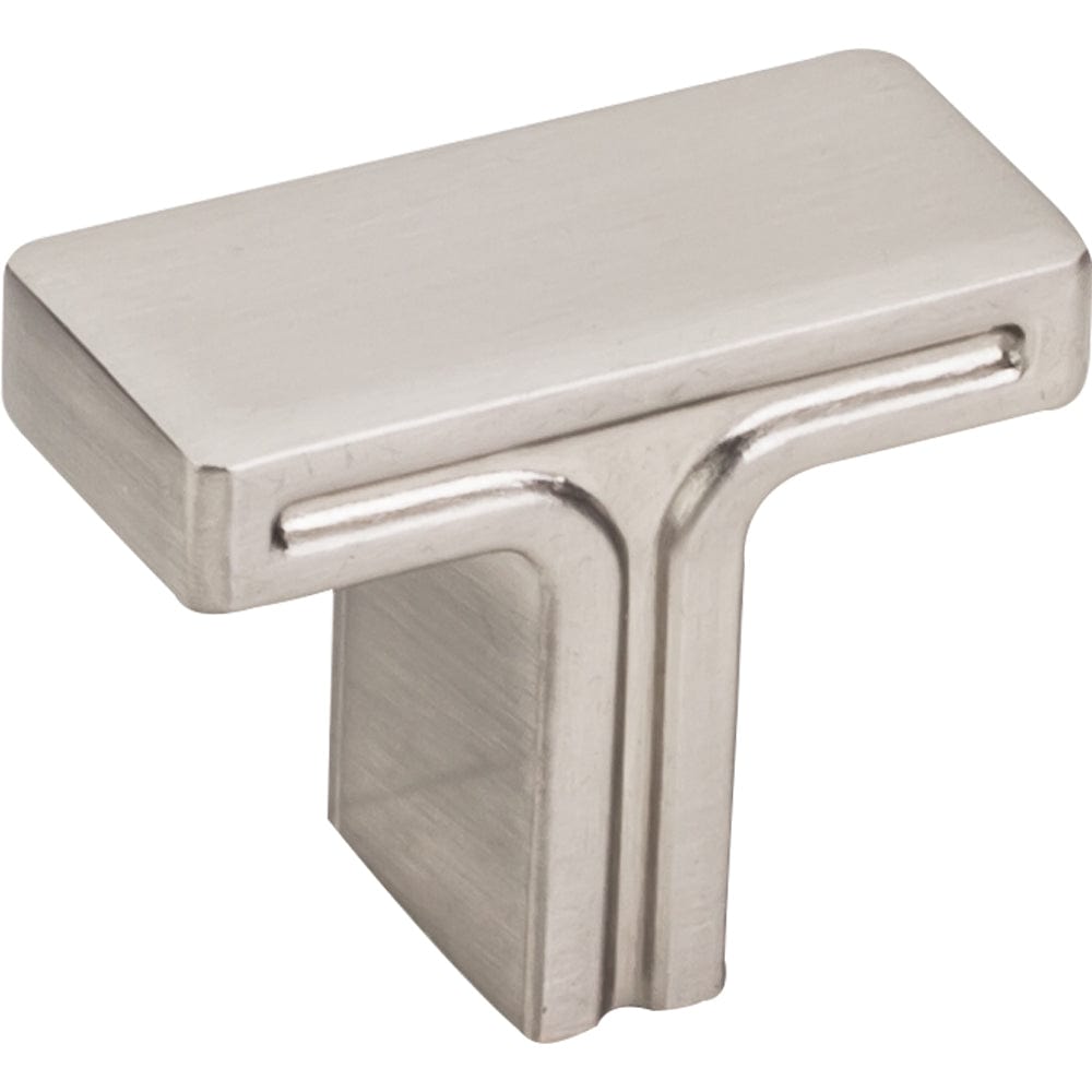Anwick Rectangle Knob, 1-3/8" O.L., Satin Nickel