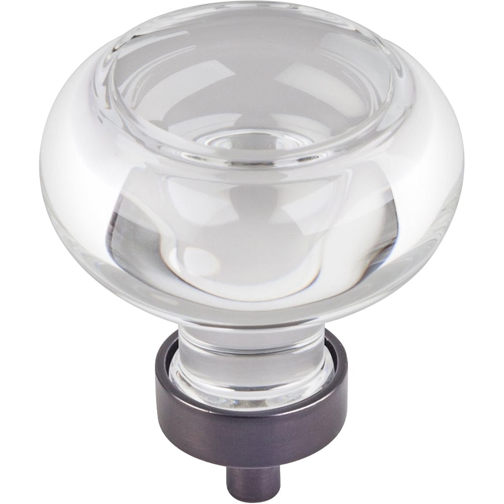 Harlow Large Button Glass Knob, 1-3/4" Dia., Brushed Oil Rubbed Bronze
