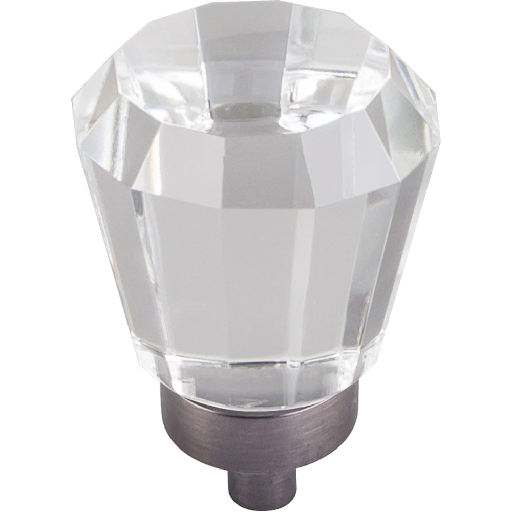 Harlow Small Tapered Glass Knob 1" Dia Brushed Pewter