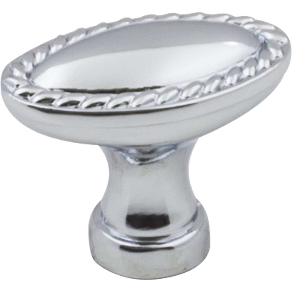 Lindos Oblong Knob, 1-3/8" O.L., Polished Chrome