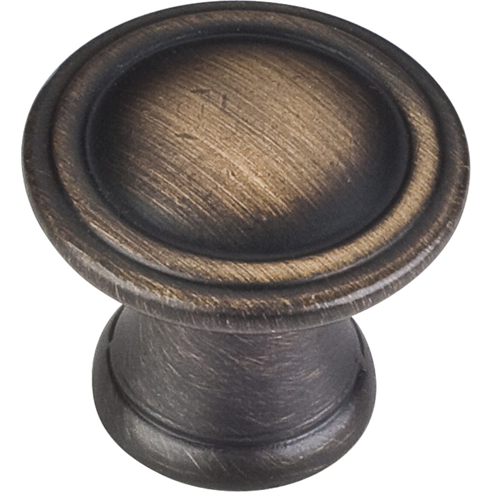 Cordova Knob, 1-3/16" Dia., Antique Brushed Satin Brass