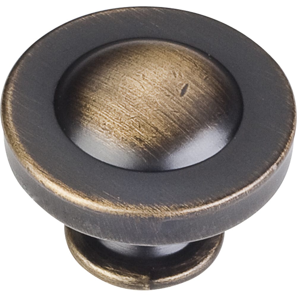 Cordova Knob, 1-1/4" Dia., Antique Brushed Satin Brass