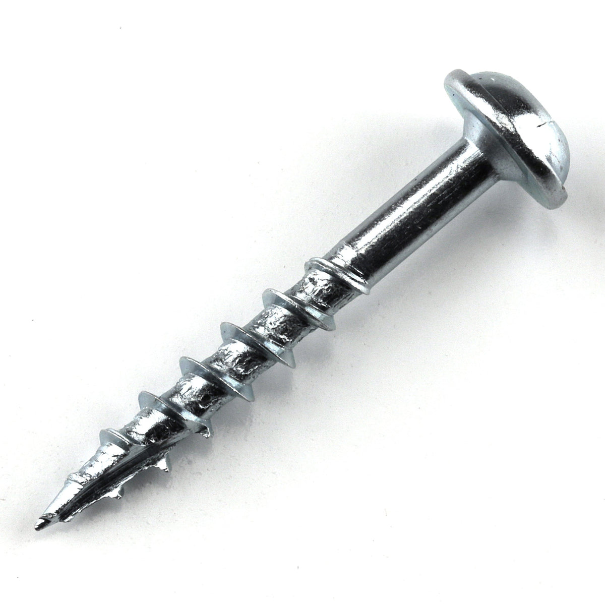 Pocket Hole Screw - #8 Coarse - Square Drive - Washer Head - Zinc