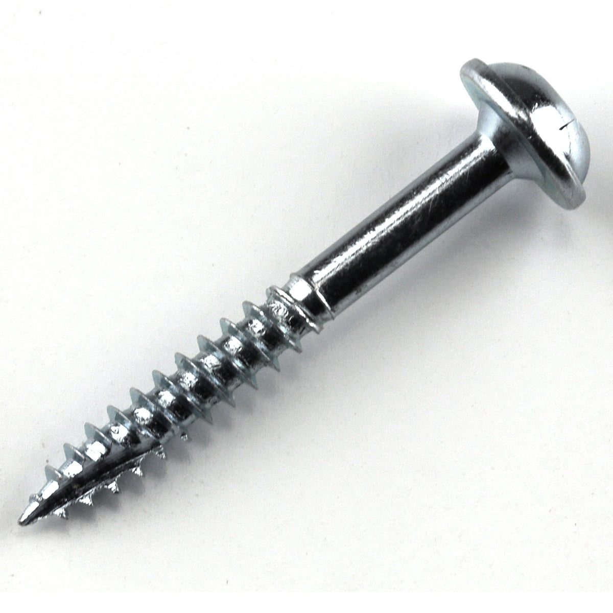 Pocket Hole Screw - #7 Fine - Square Drive - Washer Head - Zinc