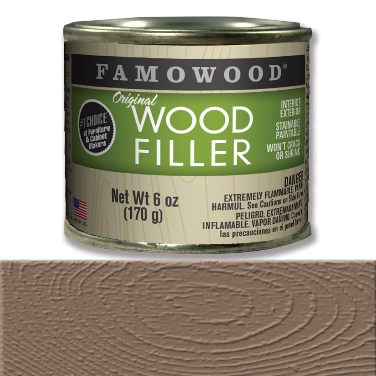 Wood Filler - Solvent Based - 6 oz