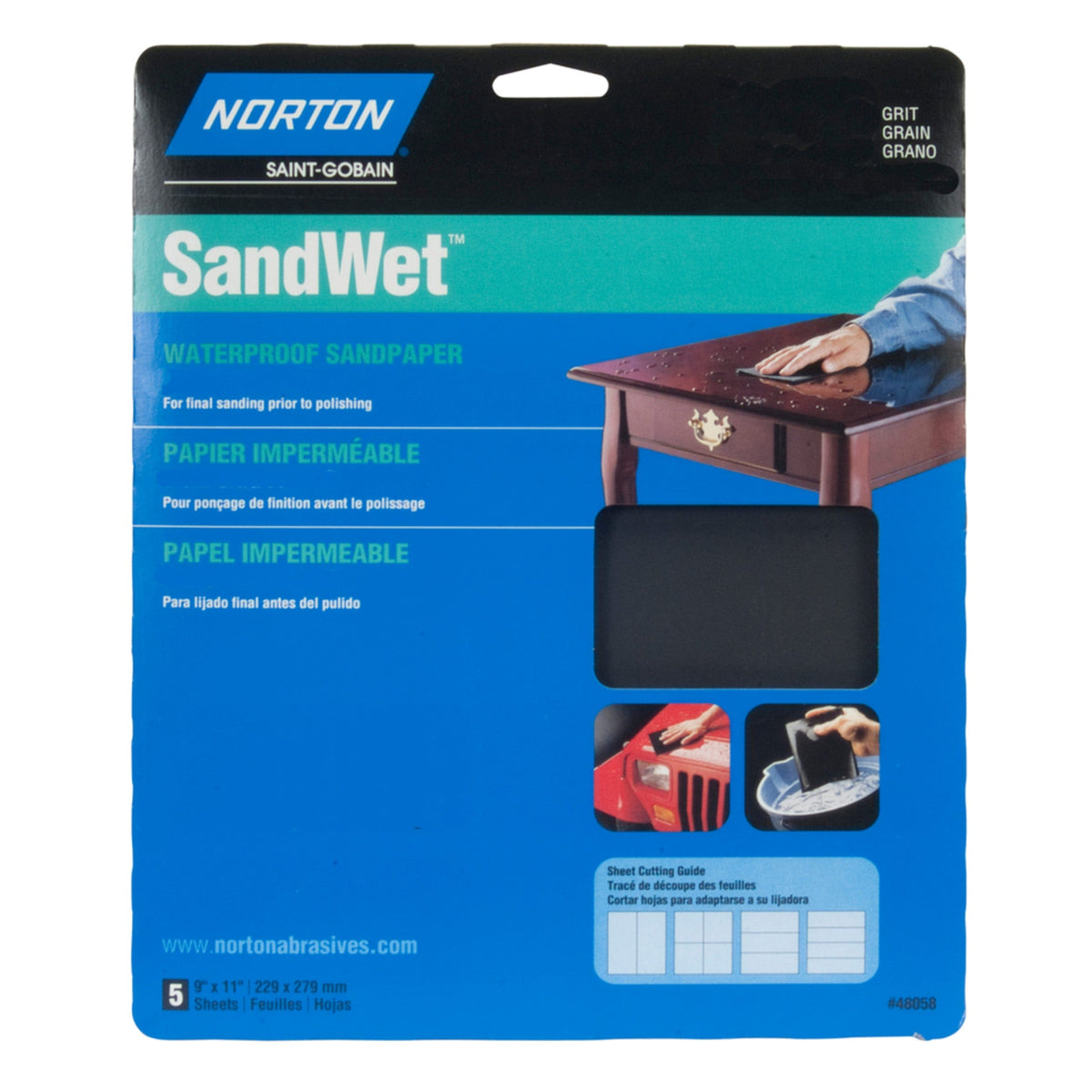 SandWet Sanding Sheets - 9" x 11" - Assortment - 5 Pack