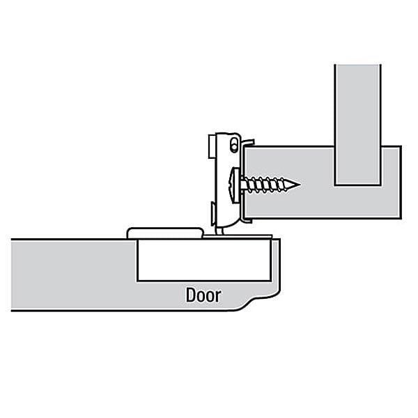 Compact Face Frame Hinge - 1/2" Overlay - 1 Pair