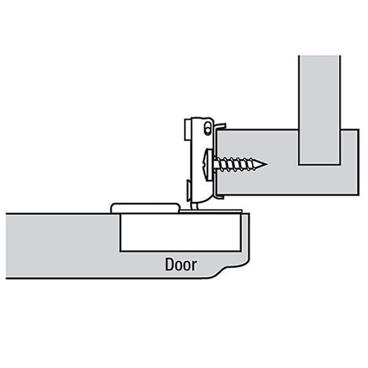 Compact Face Frame Hinge - 3/4" Overlay - 1 Pair