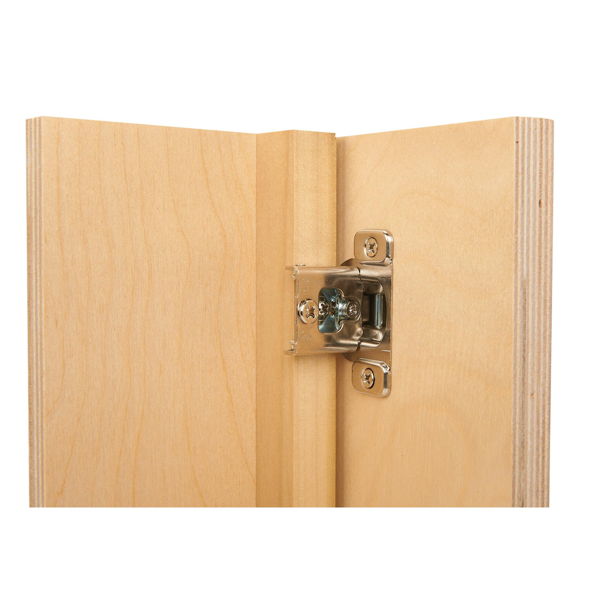 Compact 1/2" Edge Mount Cabinet Hinge - 1/2" Overlay - 1 Pair