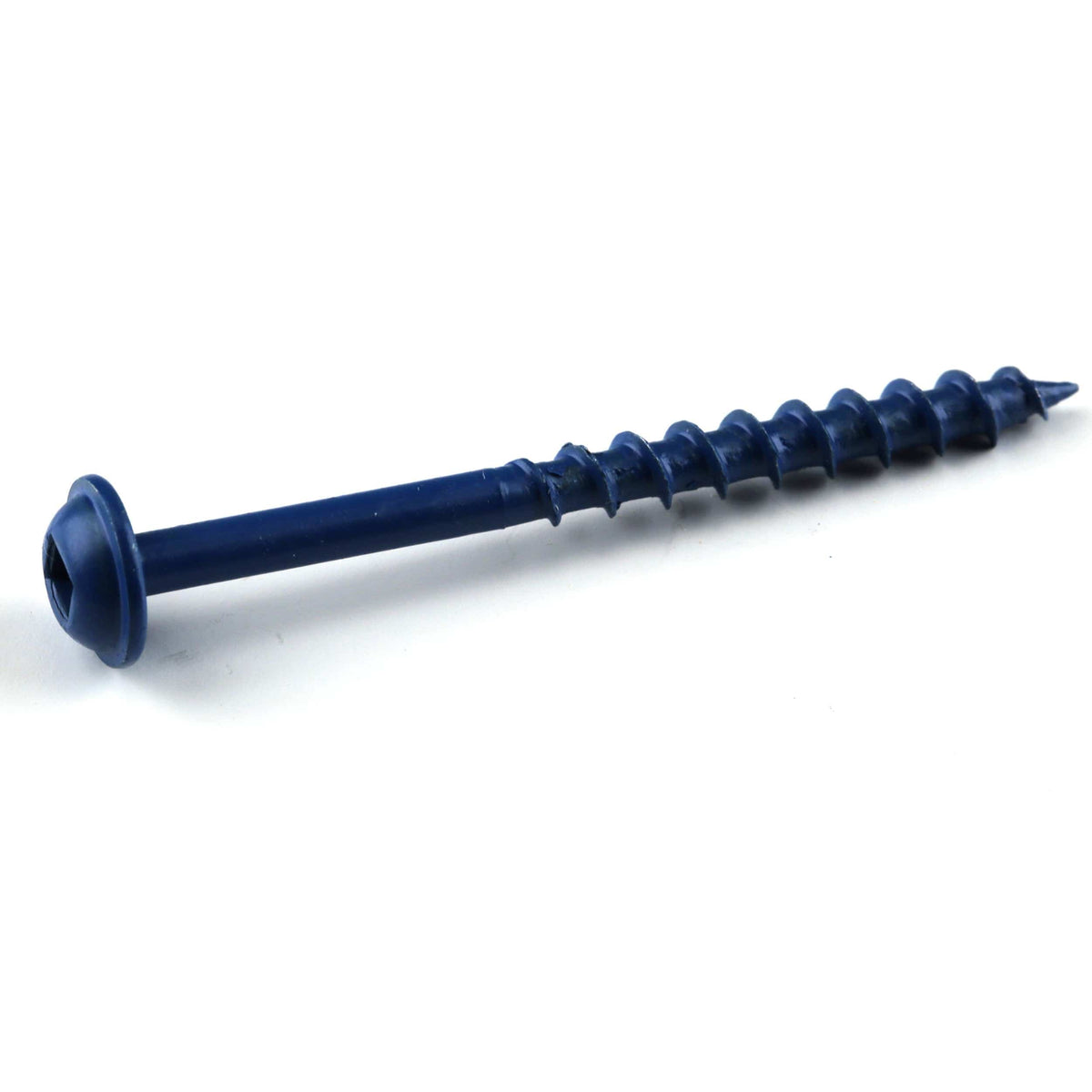 Pocket Hole Screw - #8 Coarse - Square Drive - Washer Head - Blue-Kote