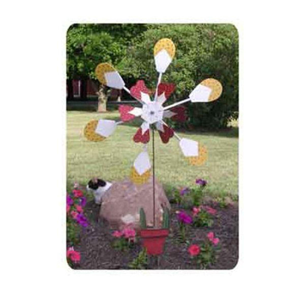 Woodworking Project Paper Plan to Build Flower Pot Windmill