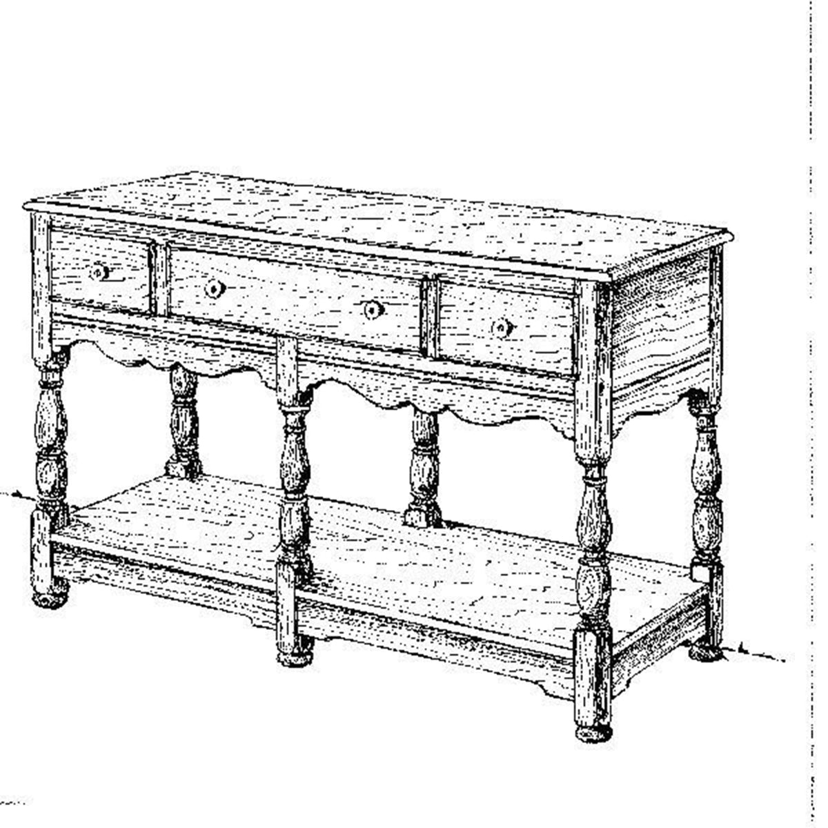 Woodworking Project Paper Plan to Build Welsh Buffet