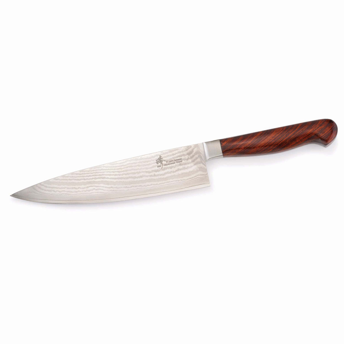 Chef Knife for Cutting Fruits Vegetables and Meat - 12-3/4" - Damascus - Unfinished Kit