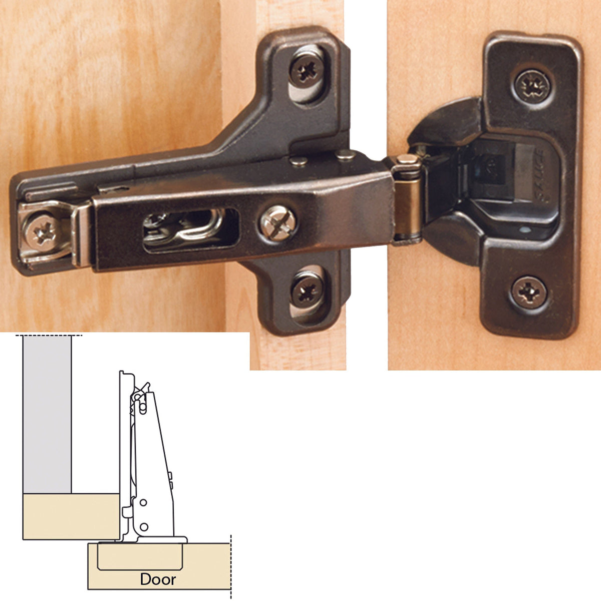 110° Self Close Hinge - Pair