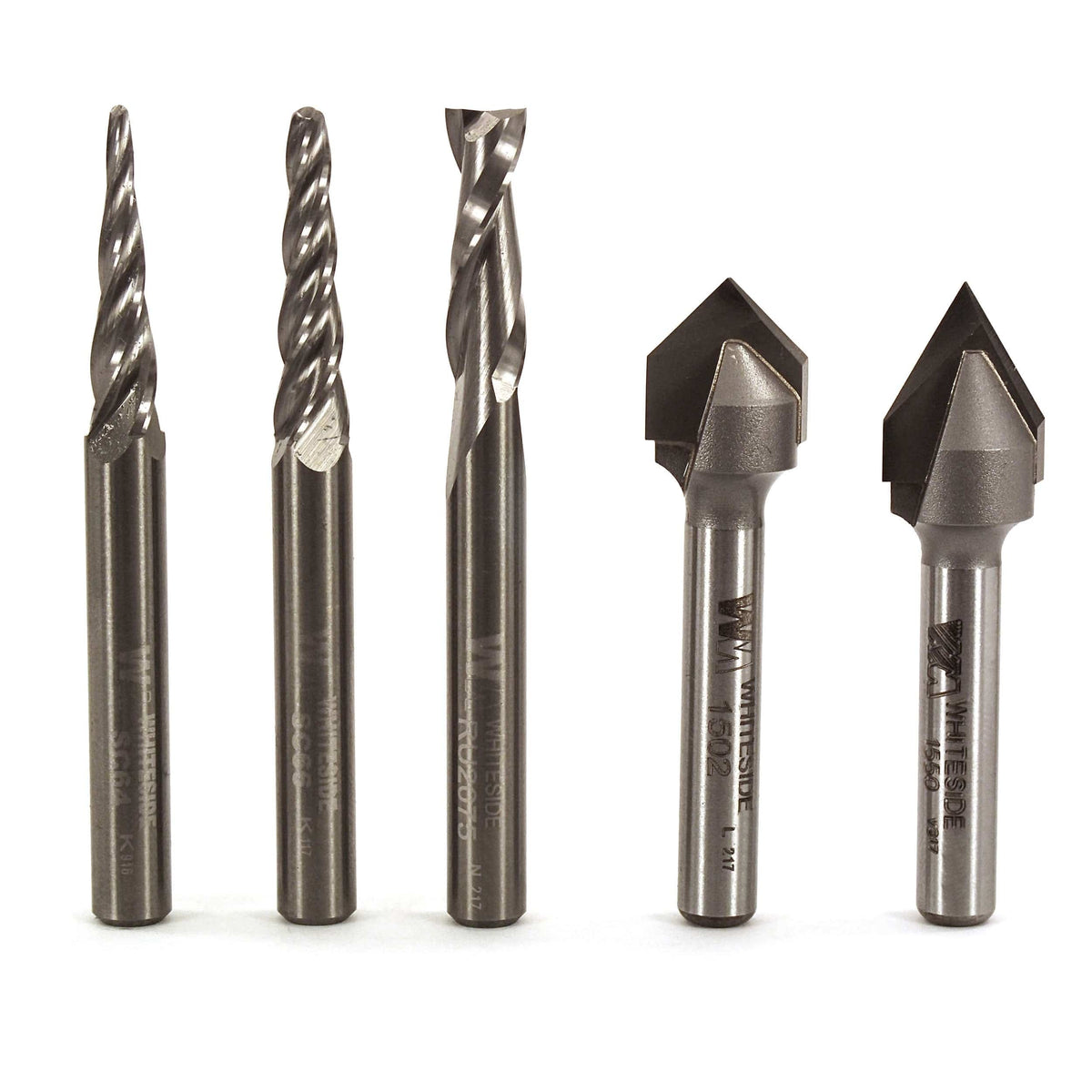CNC Router Bit Set - 1/4" SH