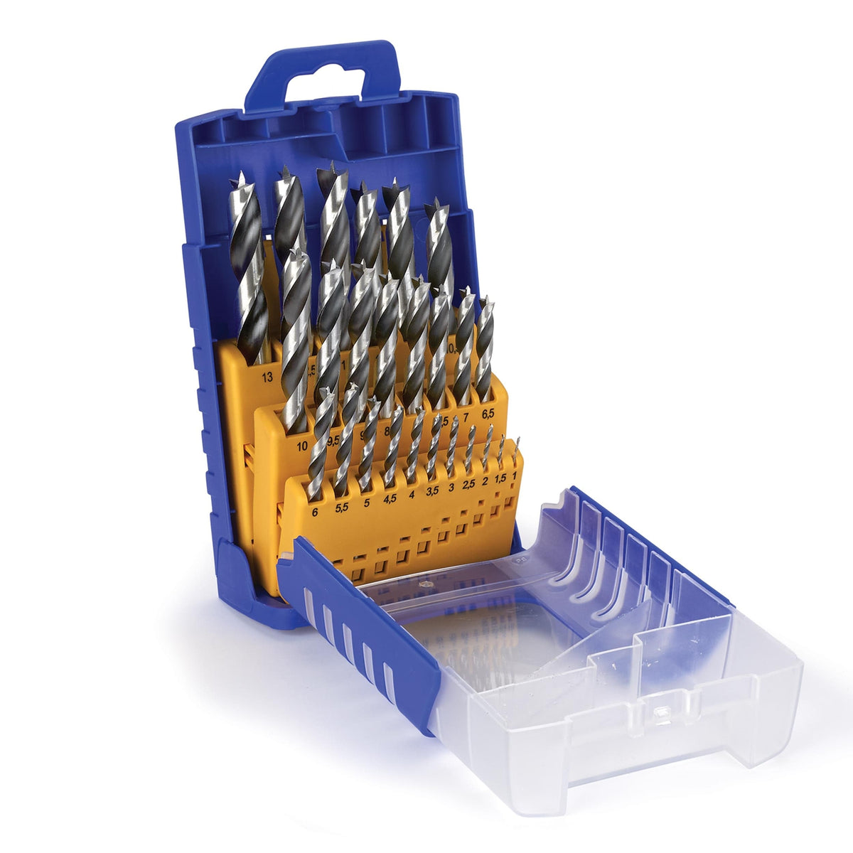 Chrome-Vanadium Steel Brad Point Drill Bit Set