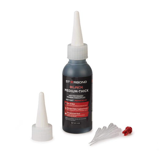 KBL-500 Black CA Glue - Medium-Thick - 2 oz