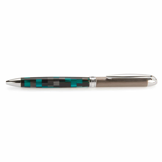 7 mm Slim Style Hybrid Twist Ballpoint Pen Kit - Brushed Gunmetal & Chrome