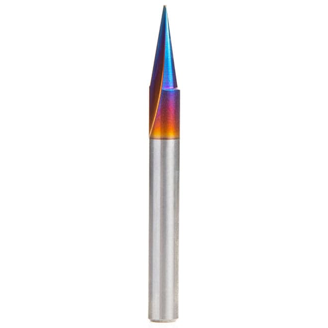 45783-K Carving Liner Single Flute Router Bit 18 Deg 1/4"D 5/8"CH 1/4"SH 2-1/2"OL