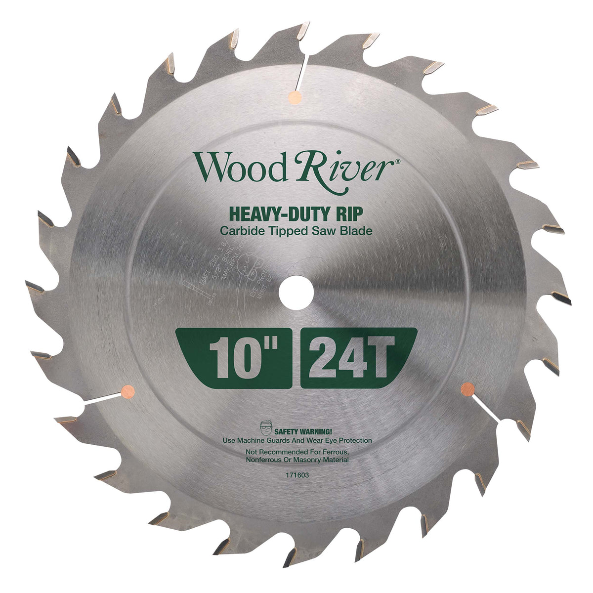 Heavy-Duty Rip Saw Blade - 10" x 5/8" Bore x 24T - FTG