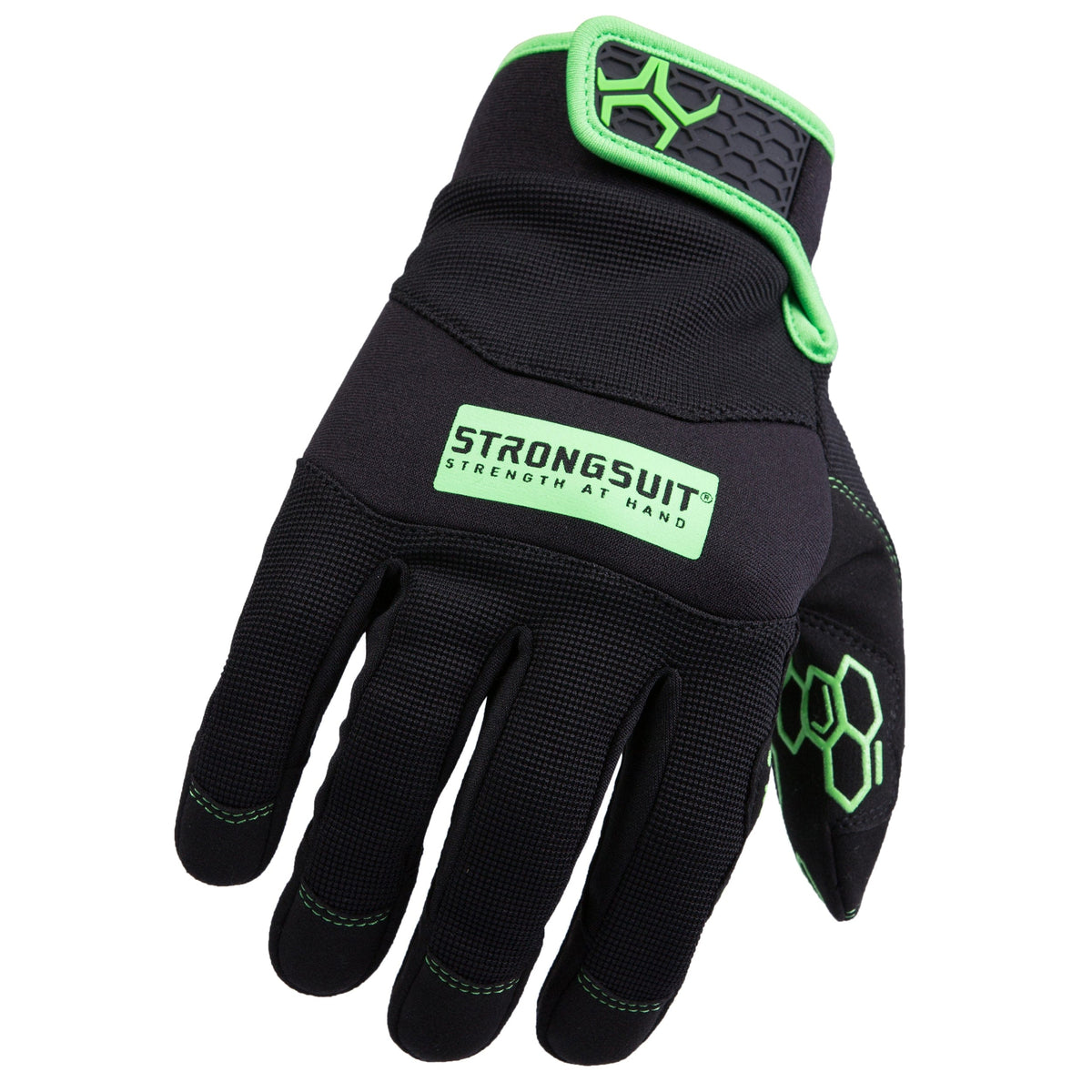 Grasper Gloves, Black/Green, Small