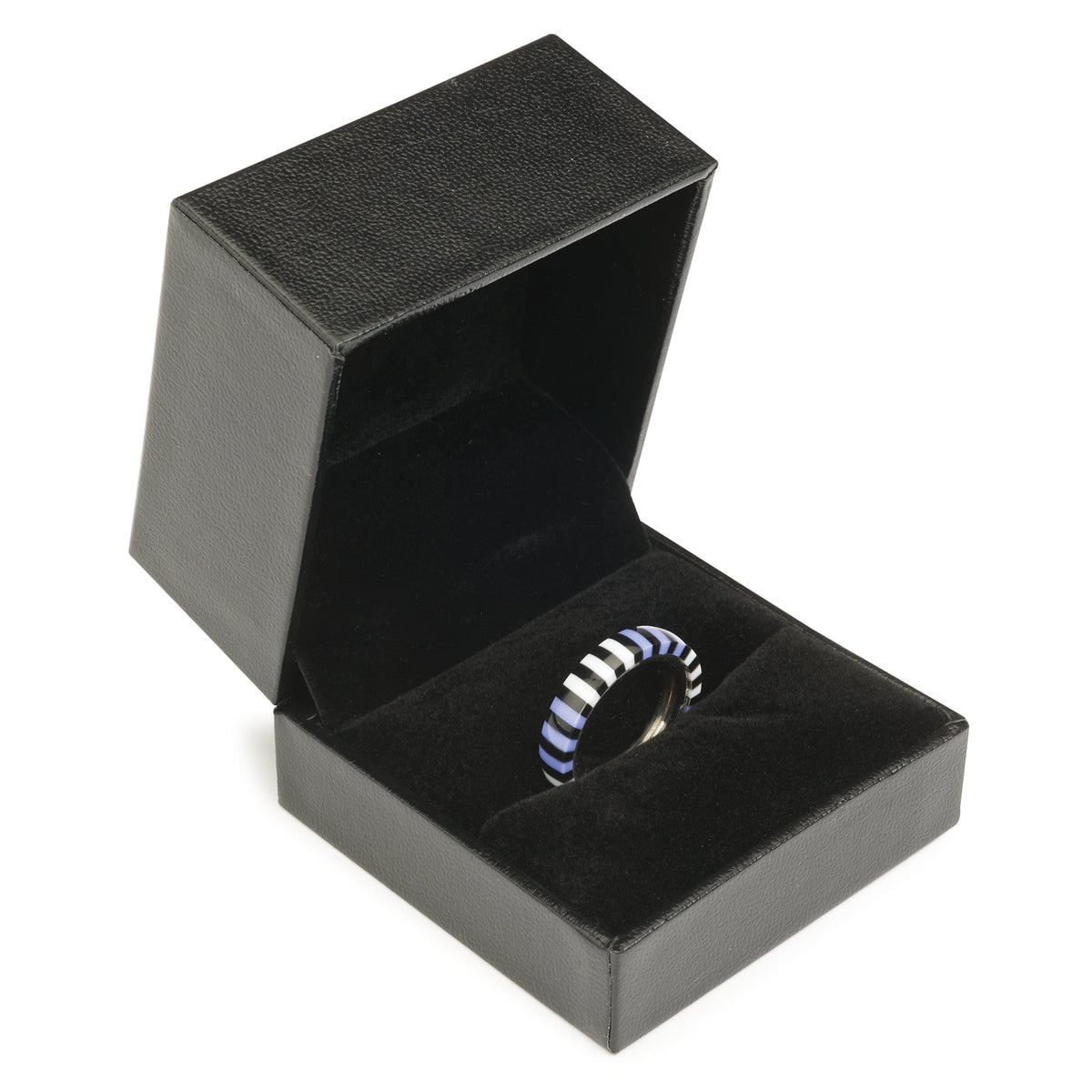 Ring Display Box - Black with Felt Lining