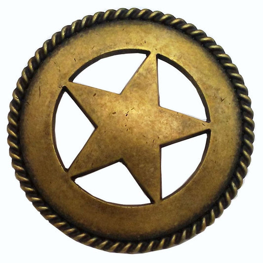 Large Star with Rope Pull, Brass Oxide