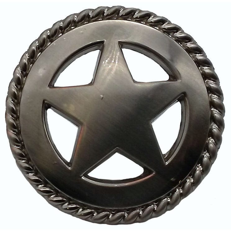 Star with Roped Edge, Satin Nickel