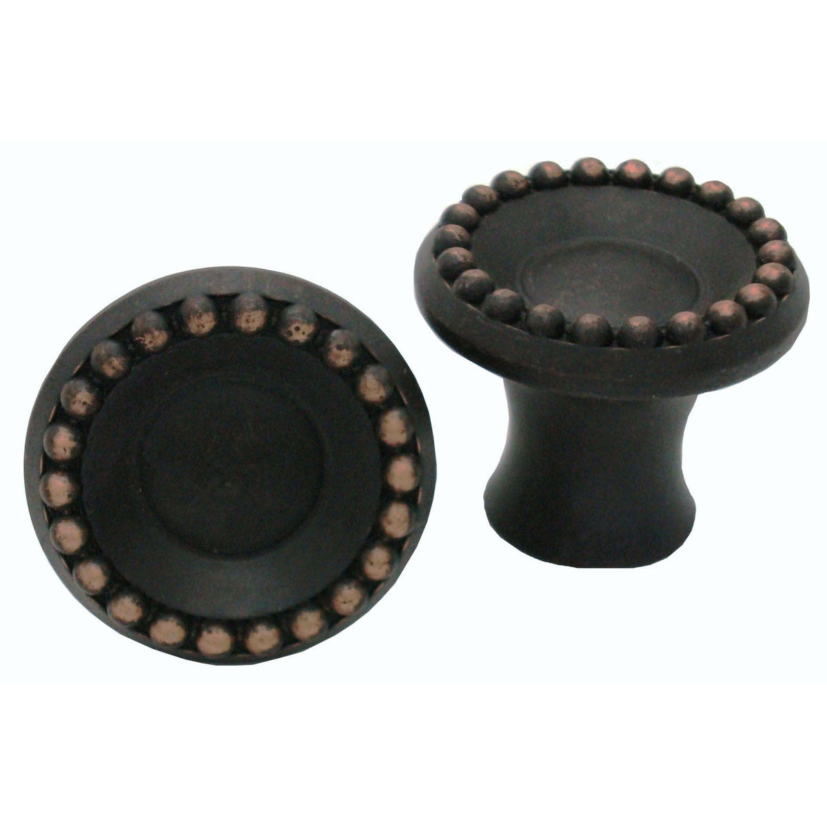 Beaded Elegance Knob, Rust Copper