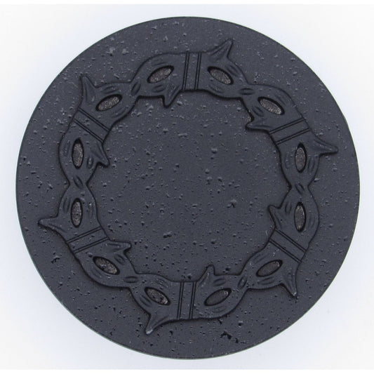 Round Knob with Barbed Wire, Matte Black