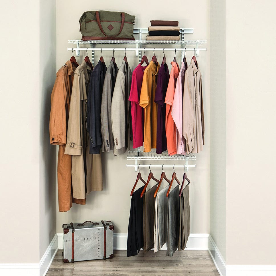 ShelfTrack Adjustable Closet Organizer 2' - 4' W, White