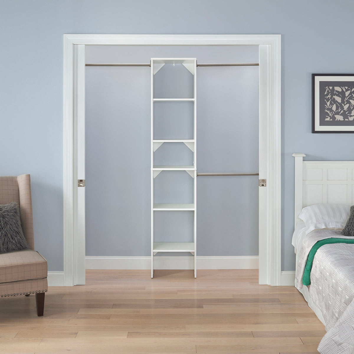 SuiteSymphony 16" W Starter Closet Tower Kit, Pure White