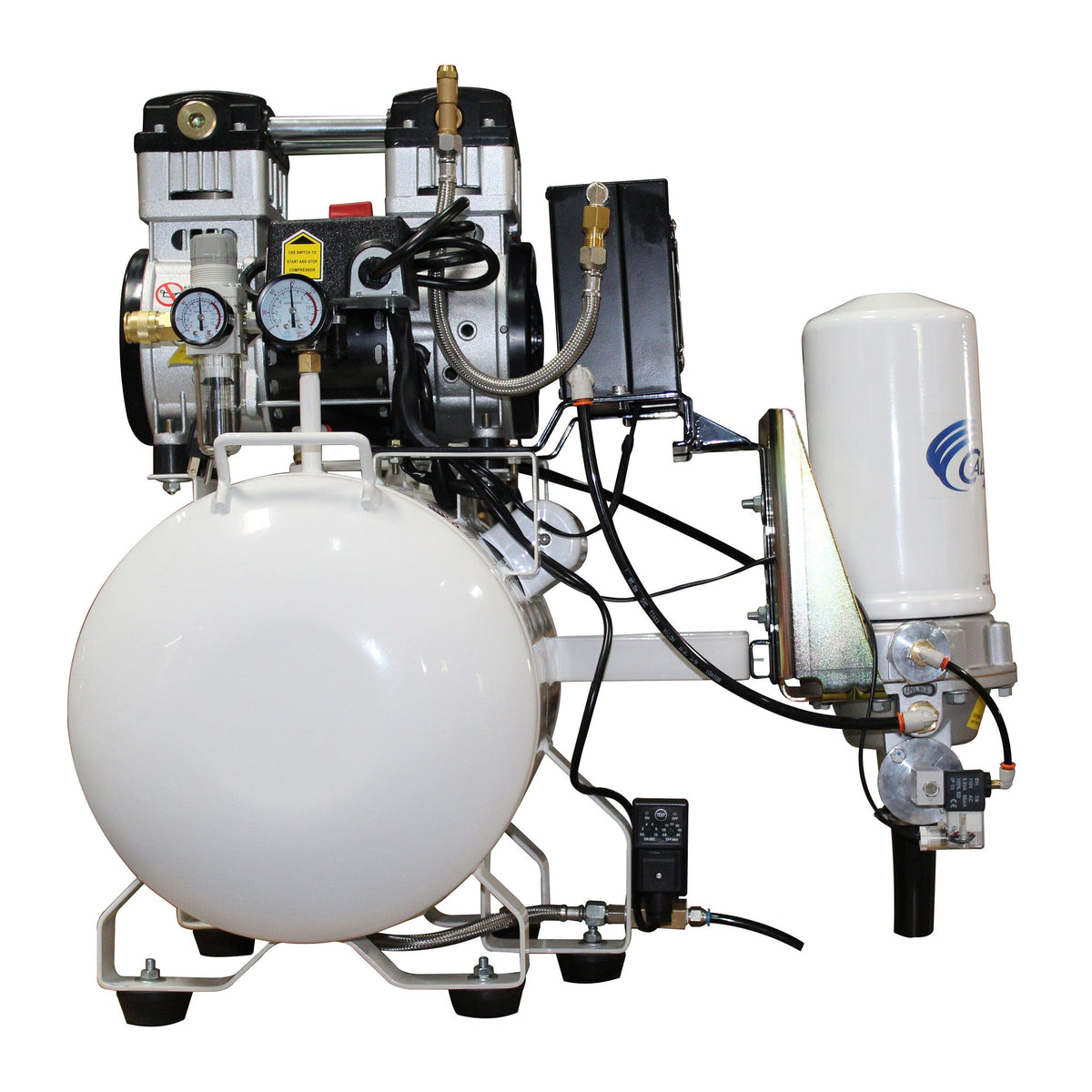 2HP 10 Gallon Oil-Free Steel Tank Air Compressor with Air Drying System