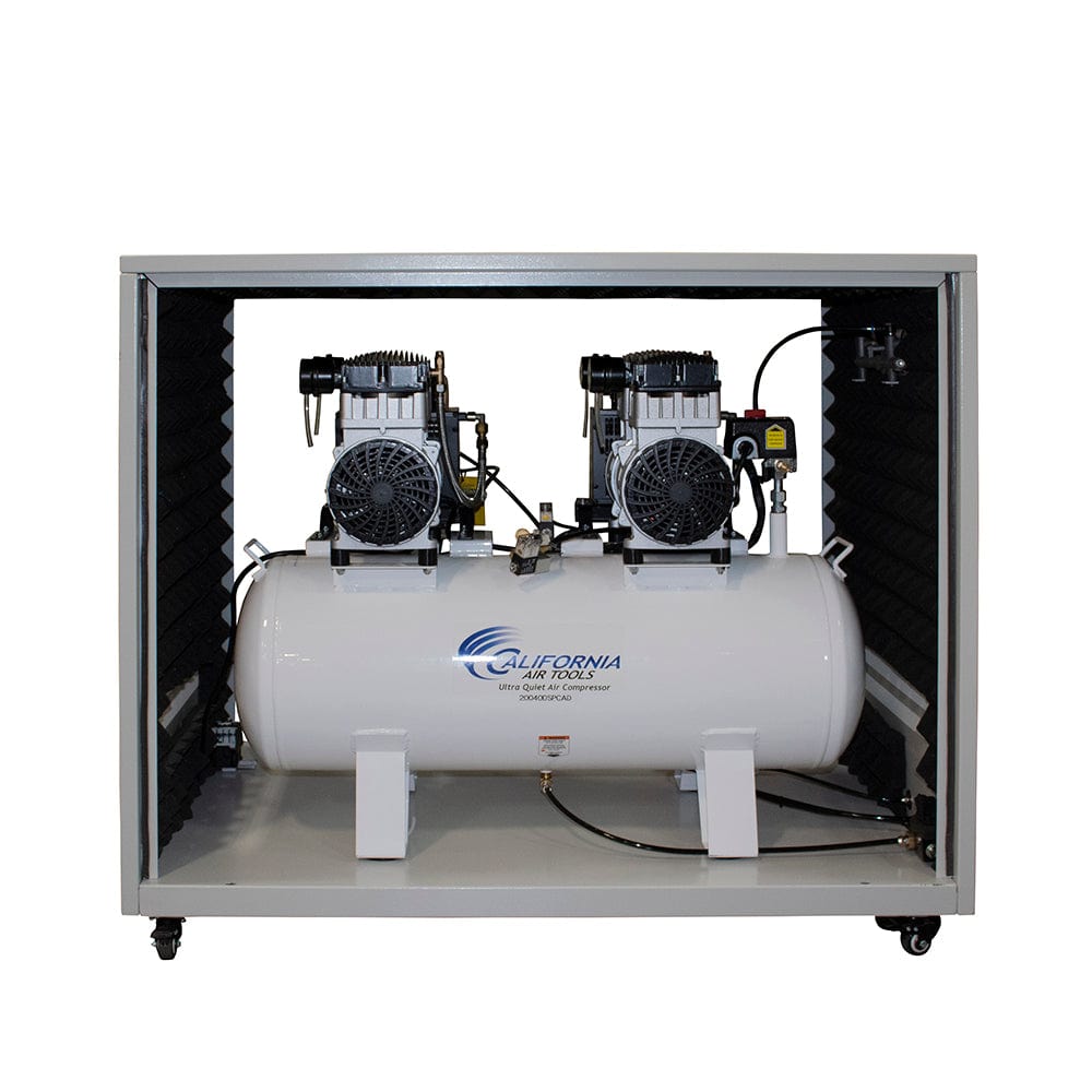 4HP 20 Gallon Oil-Free Compressor with Drying System in Soundproof Cabinet
