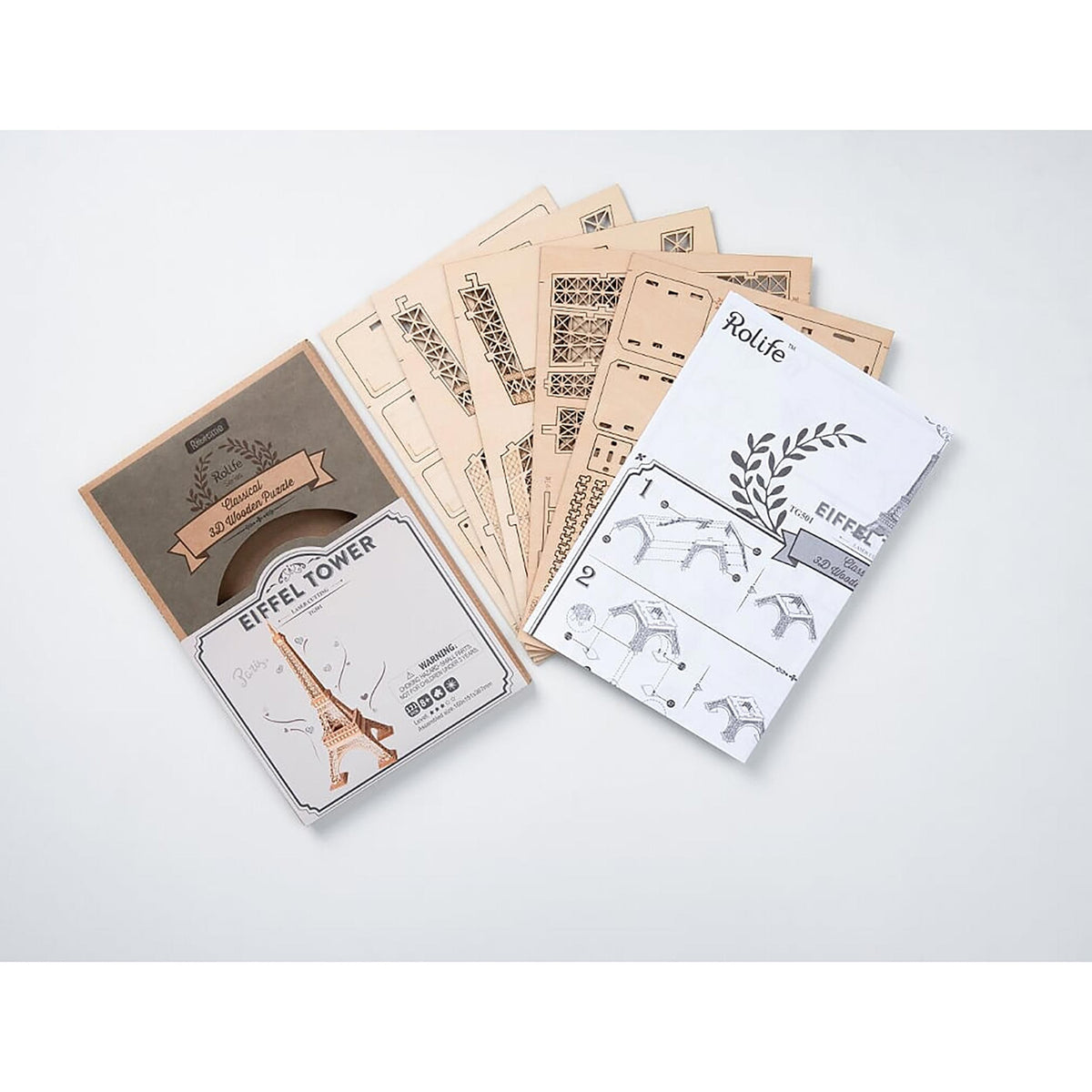 Eiffel Tower 3D Wood Puzzle Kit