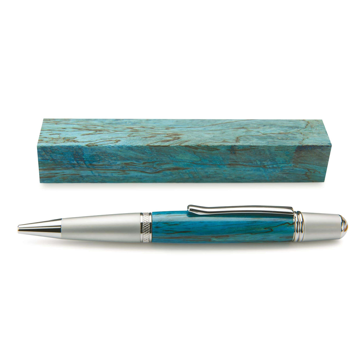 Stabilized & Dyed Spalted Tamarind Pen Blank - 3/4" x 3/4" x 5"