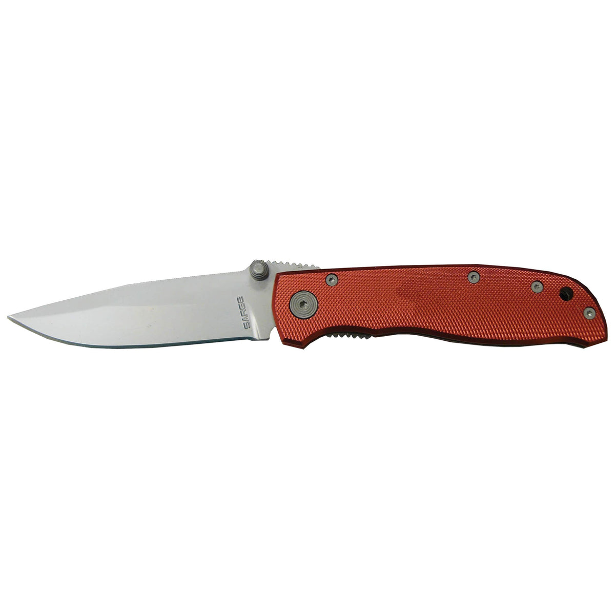 Red Diamond - Anodized Aluminum Folder Knife, Stainless Steel 3-1/4" Blade
